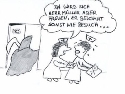 Da wird sich Her Müller aber freuen, er bekommt sonst nie Besuch ...